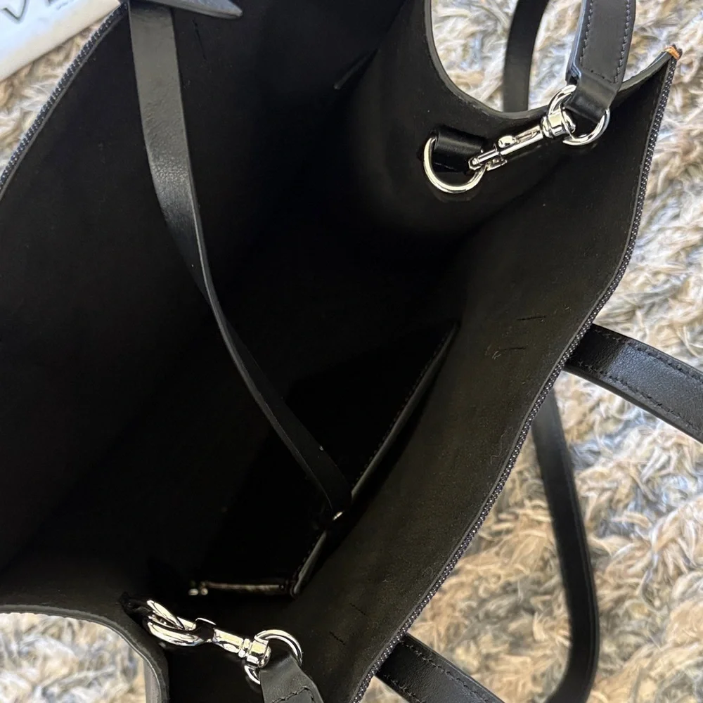 Givenchy Star Denim Leather Tote, Leather Handles, Removable Strap + Zip Pouch